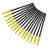 100 Pieces Disposable Eyelash Brushes Eyelash Applicator Mascara Brushes Wands Applicator Eyebrow Brush Eyelash Extension Supplies Black Rod Yellow