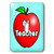 3dRose lsp-10855-1 Number One Teacher Red Apple Design Single Toggle Switch
