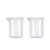 Othmro Measuring Cups 100ml PP Plastic Graduated Beaker Transparent for Lab Kitchen Liquids 2pcs