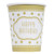 Unique tableware 9oz Golden Birthday Party Paper Cups 8ct Multicolor