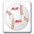 3dRose lsp-39637-2 Baseball With Play Ball In Double Toggle Switch Red
