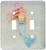 3dRose LLC lsp-50949-2 Toy Mermaid On Beach Double Toggle Switch