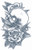 Tinsley Transfers Skull   Roses Prison Temporary Tattoo TT-PR314