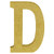 Amscan Letter D 8 78 H x 5 34 W x 1 D Gold