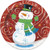 Snowman Swirl Holiday Dinner Plates 8ct