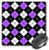 3dRose LLC 8 x 8 x 0.25 Inches Mouse Pad, Argyle Design Purple Black White (mp_20417_1)