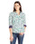 Foxcroft Women's Petite Size 3/4 Sleeve Taylor Shirt, Abstract Plaid, 4P