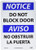 NMC ESN372AB Bilingual OSHA Sign Legend NOTICE - DO NOT BLOCK DOOR 14 Length x 10 Height 0_040 Aluminum BlackBlue on White
