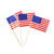 USA Flag American Small Toothpick Mini Stick Flags Decorations 100 Pack
