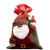 Christmas Bag Teddy Santa Claus 3D Height 16 Linen Drawstrings