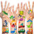 HOWAF 96pcs Temporary Tattoos for Kids Pirate Football Car Animal Dinosaur Tattoo Assorted Sticker for Girls Boys Kids Party Favors Birthday Party Supplies
