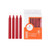Mega Candles - Unscented 5" Taper Candles - Red, Set of 8