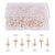 Push Pins 100Packs Head Rose Gold Thumbtacks Clear Plastic Stationery I-Shaped Map Tacks for School Cork Bulletin Board