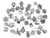40pcs Bracelet Bead Charm Antique Silver Assorted Big Hole Spacer Bead Pendant for DIY Necklace Bracelet Jewelry Making Accessories