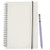 AOU Hardcover Spiral Notebook With Plain Paper A5 Blank Sketch Book Wirebound Notepads 80 Sheets160 Pages 8_4 x 5_6 1-Pack With A Black Gel Pen Included
