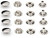 80 Pcs Snap Fasteners Set Marine Grade Copper Buttons Snap Stud Cap Socket Set 15 mm in Diameter Silver 20 sets