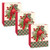 Unique Red Cardinal Gift Bag Bundle  3 Count  Lightweight Paper Bags Assorted Design  Christmas Bundle