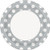 Silver Polka Dot Paper Plates, 8ct