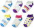 Ro  Me by Robeez Baby Girls 6-Pack Socks rainbow fun assorted brights 6-12 Months