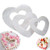 RAYNAG Set of 3 Heart-shaped Cake Stencils Baking Templates Plastic Sheet Flat Bread Stencil Template 6812 Inch Decor Stencil