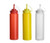 3PCS 240ml8oz Empty Refillable Plastic Squeeze Sauce Bottles Dispense Salad Dressing Bottles Seasoning Container Storage Jar Pot with Lid for Condiment Ketchup Honey Vinegar Mustard Jam