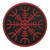 LEGEEON Aegishjalmr Viking Helm of Awe Terror Protection Norse Rune Morale Touch Fastener Patch