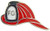 FIRE   EMS Fire Department HELMET Left - Original Artwork Expertly Designed PIN Red - 1