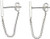925 Sterling Silver Stud Earrings Minimalist Bar Earrings with Chain Dangle Earrings For Women