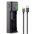 Universal Smart Battery Charger Intelligent Charger for Li-ion 18650 26650 14500 16340 18500 10440 18350 17670 RCR123a and NI-MHNI-CD A AA AAA Rechargeable Batteries 1 Slots