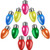 12 Pieces Christmas Car Decorations Magnets and Decals Reflective Automotive Christmas Lights Magnet Light Bulb Shaped Car Magnets for Xmas Garage Door Mailbox Refrigerator Metal Surface Decoration