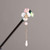 CHDHALTD Chinese Hair Stick Vintage Hair Pin Glass Beads Glazed Flower Hair Chopsticks Vintage Tassel Hairpin Hair Styling Hair Making Accessories for WomenF
