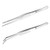 JKJF Stainless Steel Tweezer Long Tweezers with Precision Serrated Tips Straight and Curved Tweezers for Cooking Repairing Surgical Medical Beauty - 12 Inch 2PCS