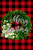Texupday Merry Christmas Boxwood Wreath Winter Garden Flag Buffalo Check Plaid Rustic Farmhouse Outdoor Yard Flag 12 x 18