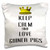 3dRose Gold Crown Keep Calm and Love Guinea Pigs-Pillow Case, 16 by 16" (pc_121103_1)