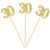 6 Pack of Double Sided Number 30 Centerpiece Sticks Gold Glitter 30th Birthday Table Centerpieces Flower Toppers Party Supplies