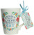 Cook Shop A house is not a home without a cat Mugs Pale Blue Pastel