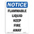 OSHA Notice Sign - Flammable Liquid Keep Fire Away  Choose from Aluminum Rigid Plastic or Vinyl Label Decal  Protect Your Business Construction Site Warehouse   Shop Area   Made in The USA