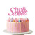 Two Sweet Cake Topper - Kids 2nd Birthday Cake Decoration Two Years Old Birthday Party Decor Pink Glitter