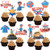 Blippi Cake Cupcake Toppers Boys Birthday Party Supplies Decoration for Kids 2nd 3rd 4th 5th Blippi Birthday Theme Party 24 Pack Blippi Glitter Birthday Cake Cupcake Topper