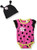 Sozo Baby Girls Ladybug Bodysuit and Cap Set RedBlack 3-6 Months