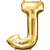 Anagram Letter J Gold Foil Balloon 34