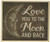 Carson Home Accents Love Table Block 5 x 6 x 2