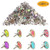 Yexpress 100 Pieces 12mm Mixed Mini Brads Round Paper Fasteners Brass Pastel Metal Brads for Scrapbooking Crafts DIY Paper