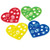 U_S_ Toy Lot of 12 Assorted Color Heart Shaped Plastic Stencils