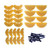 Heel Plates 14 Pairs Rubber Shoes Heel taps Tips Repair Pad Replacement with Nails Small MediumLarge Size Yellow