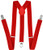Trilece Suspenders for Men - Adjustable Elastic Y Back Style Suspender - Strong Clips - Various Colors Red