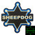 LEGEEON Glow Dark GITD 3D Sheepdog Thin Blue Line PVC Rubber Hook Loop Patch