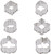 Wilton 2308-0893 Cutter Set on Pie Backer, Mini