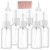 Spray Bottle Empty Fine Mist 2oz60ml Clear Plastic Mini Travel Perfume Bottle Set Small Refillable Liquid Containers Spray with 2pcs Funnels and 40pcs Labels 6 Pack