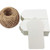 White Kraft Paper Gift Tags 100pcs Rectangle Craft Hang Tags Blank Marking Tags with 164 Feet Natural Jute Twine
